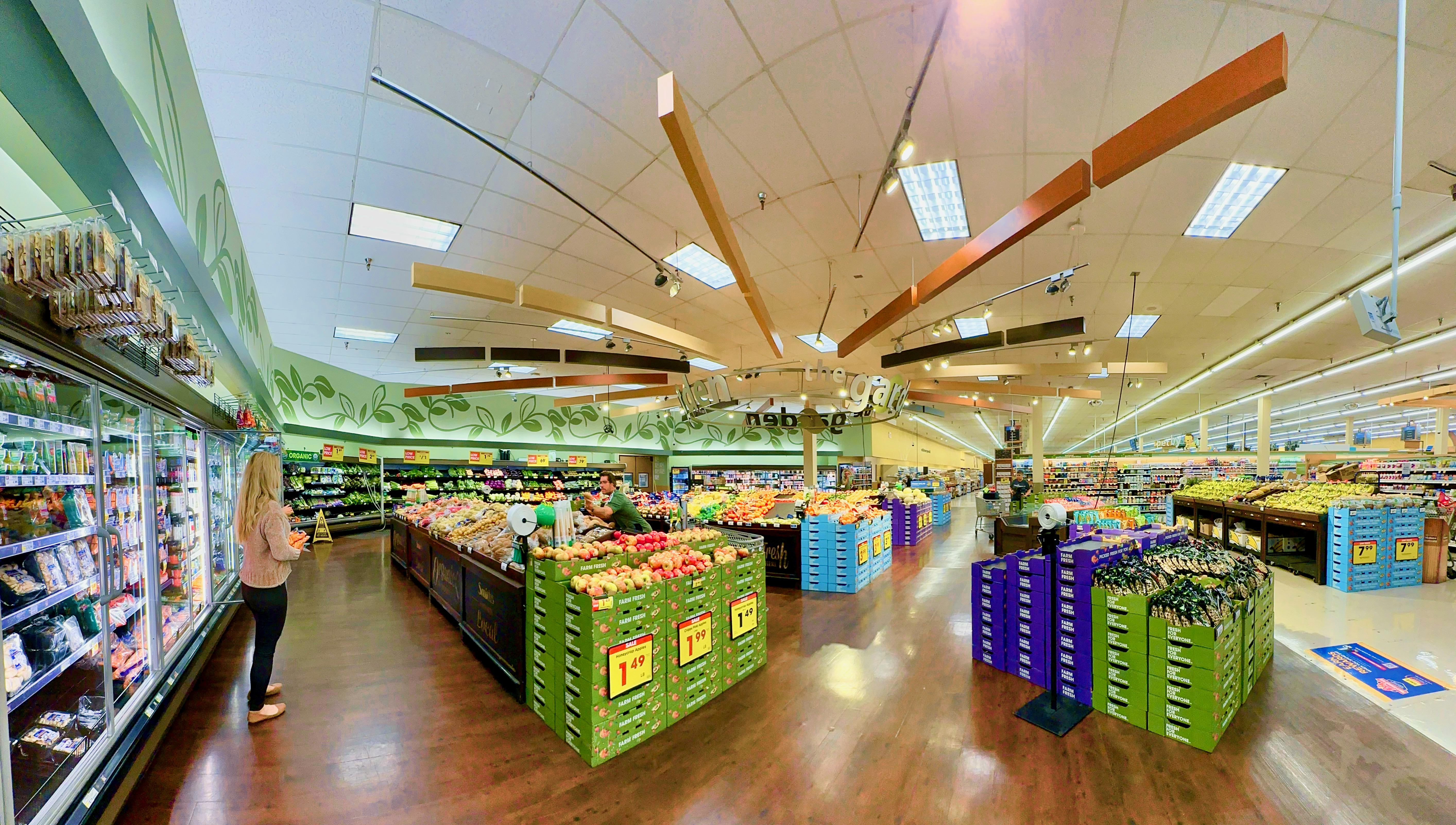 Fresh groceries on store shelves — what SNAP helps families afford